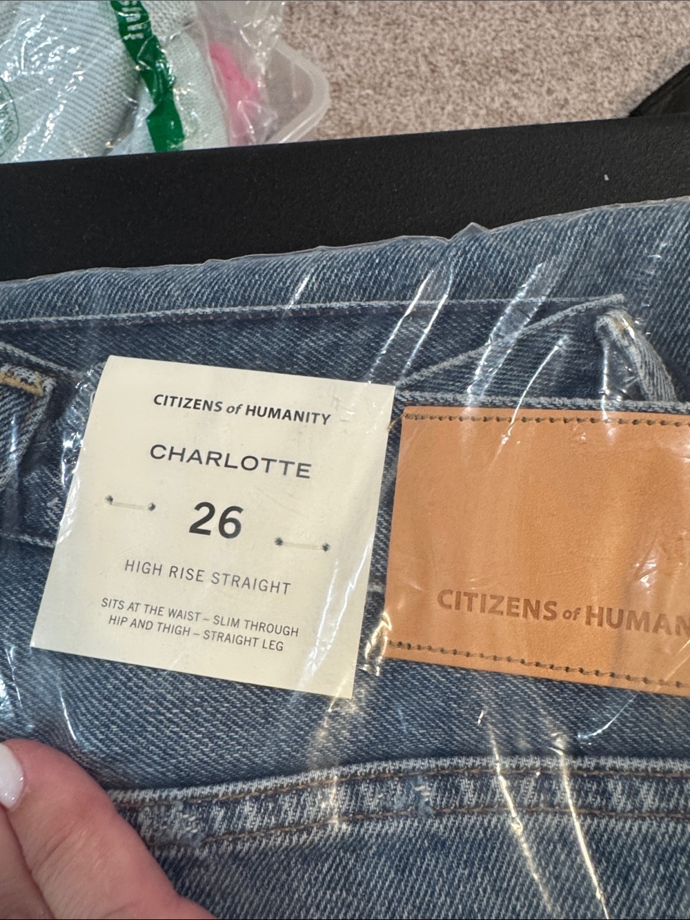Citizens of Humanity Charlotte High-Rise Straight Jeans in Light Blue Denim